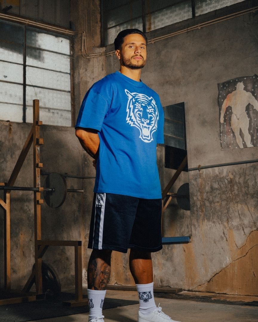 OVERSIZED T-SHIRT TIGER ESSENTIAL BLUE - Great I Am