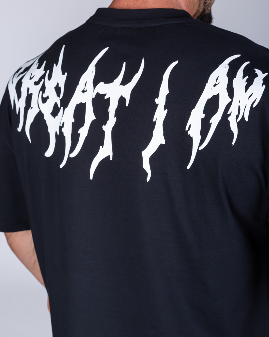 OVERSIZED T-SHIRT DYSTOPIA BLACK - Image 3