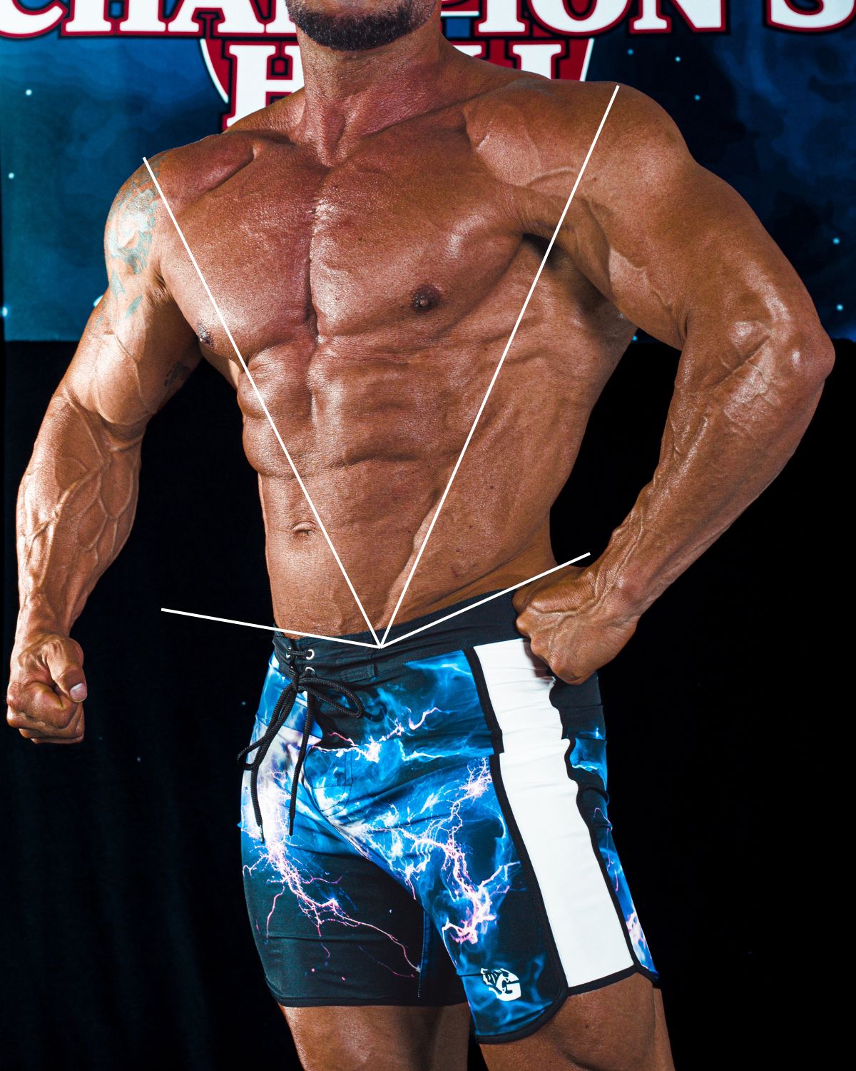 Ajuste e cintura dos calções Men’s Physique