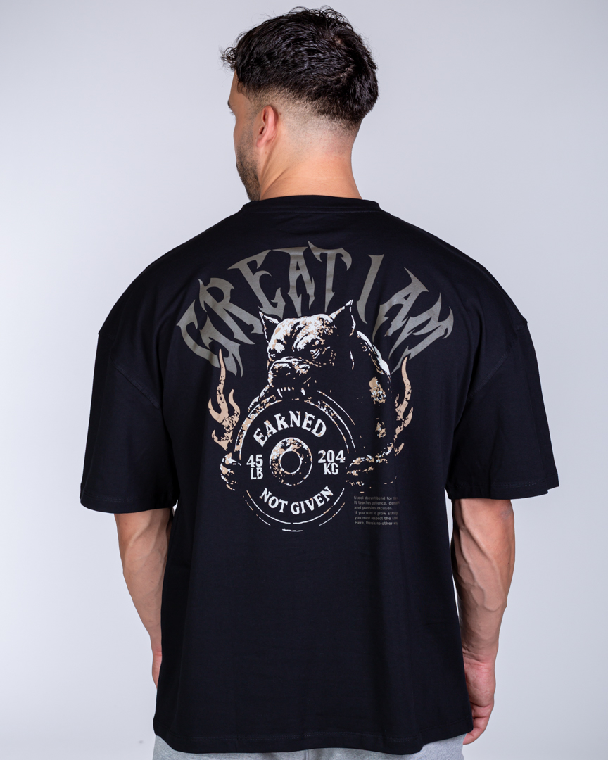 OVERSIZED T-SHIRT EARNED BLACK
