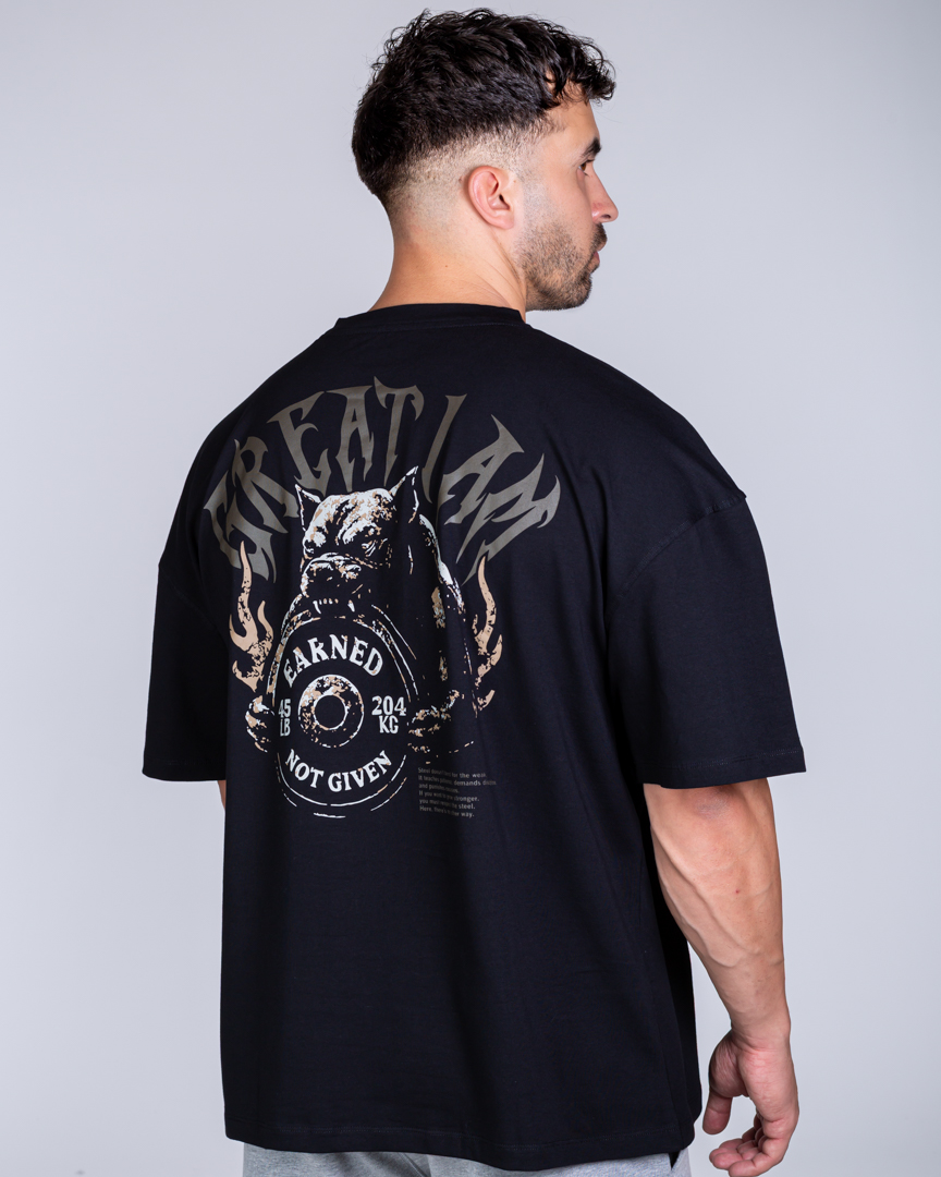 OVERSIZED T-SHIRT EARNED BLACK - Image 4