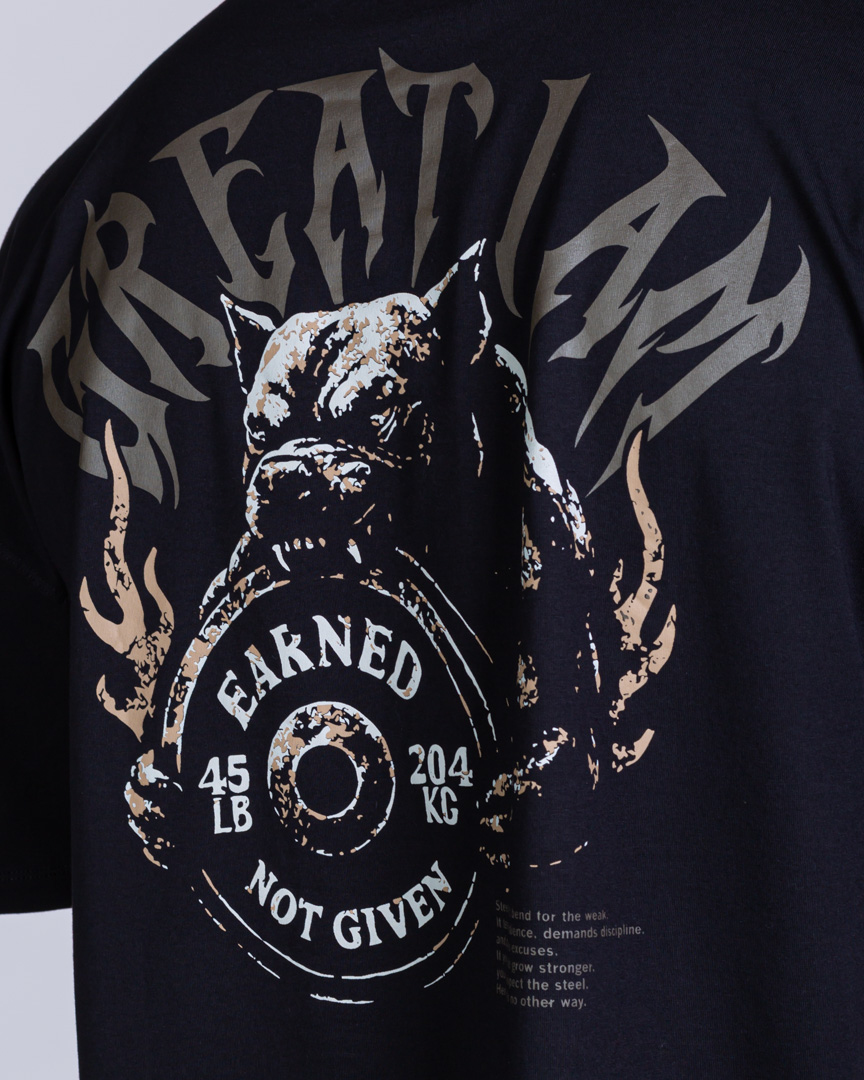 Alternative view of OVERSIZED T-SHIRT EARNED BLACK
