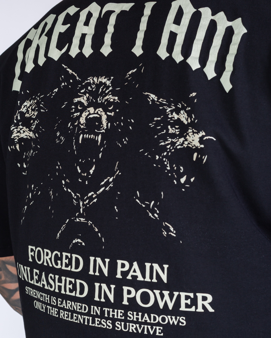 OVERSIZED T-SHIRT FORGED IN PAIN CRACKED PRINT - Image 4