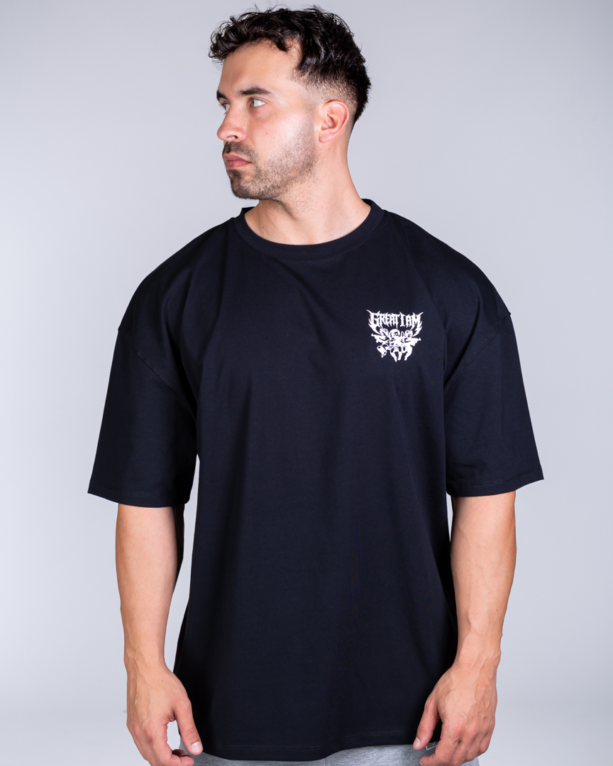 Alternative view of OVERSIZED T-SHIRT IRON ANGEL BLACK