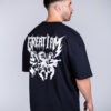 OVERSIZED T-SHIRT IRON ANGEL BLACK