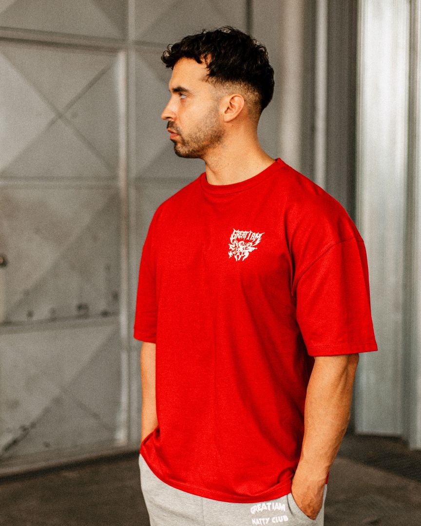 OVERSIZED T-SHIRT IRON ANGEL RED - Image 8