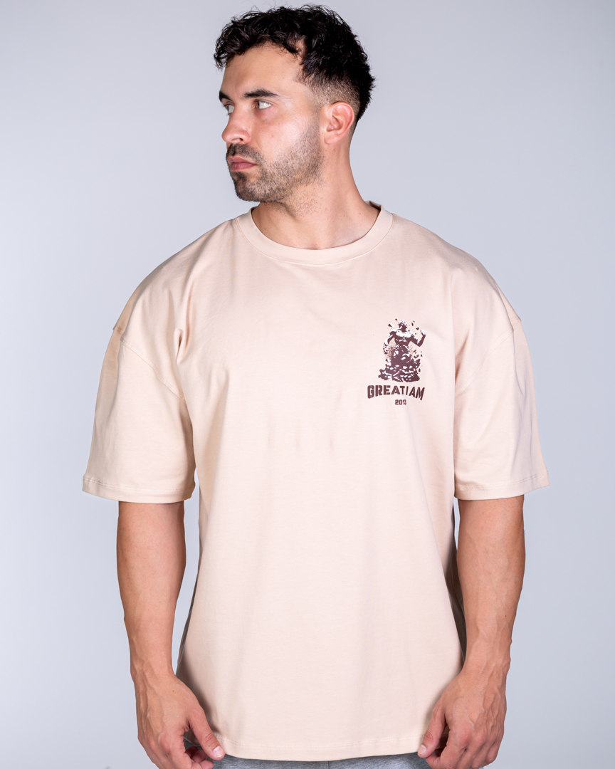 Alternative view of OVERSIZED T-SHIRT ONLY DISCIPLINE BEIGE