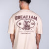 OVERSIZED T-SHIRT ONLY DISCIPLINE BEIGE - Great I Am