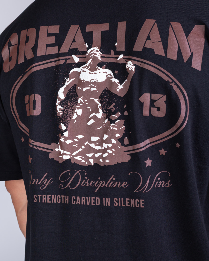 OVERSIZED T-SHIRT ONLY DISCIPLINE BLACK - Image 3