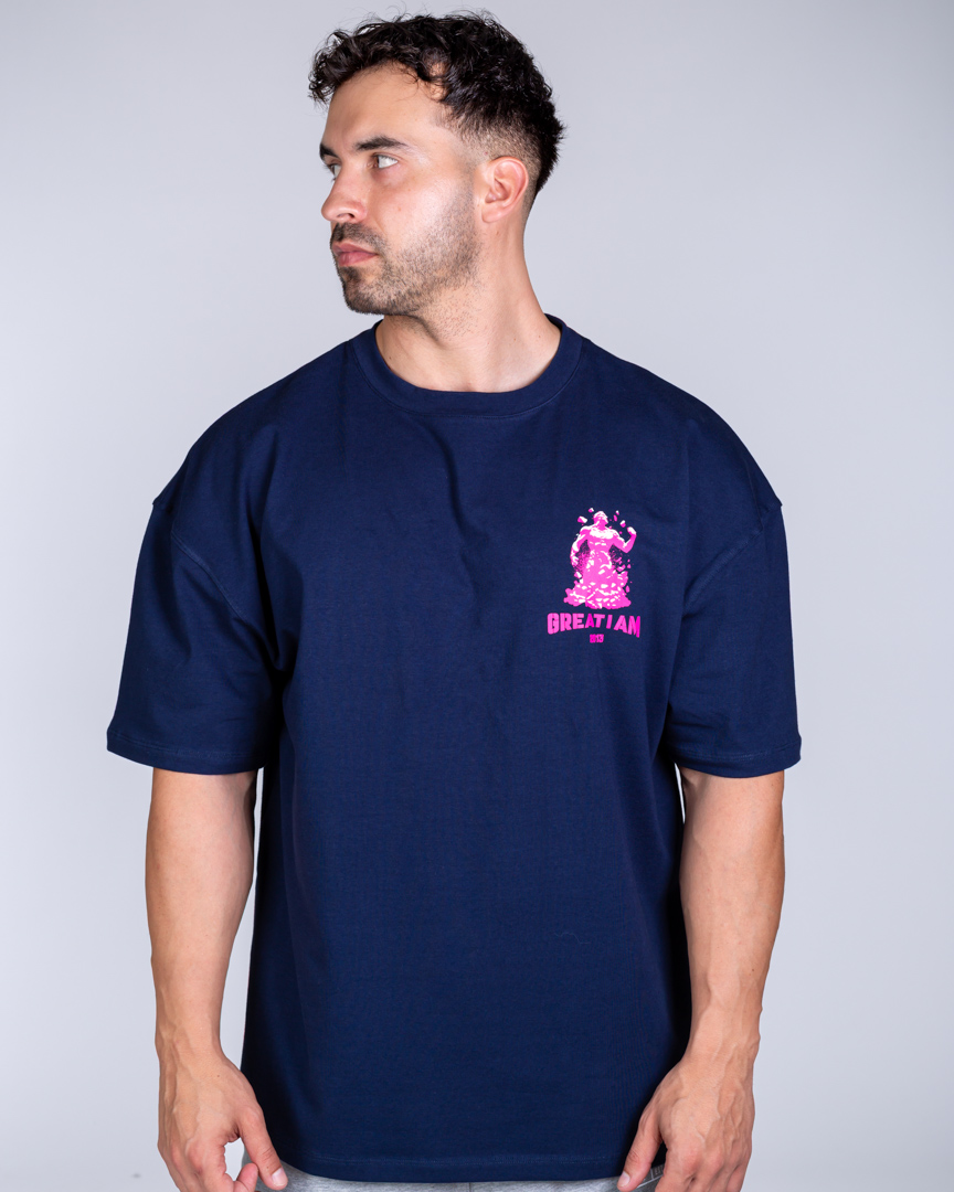 Alternative view of OVERSIZED T-SHIRT ONLY DISCIPLINE NAVY
