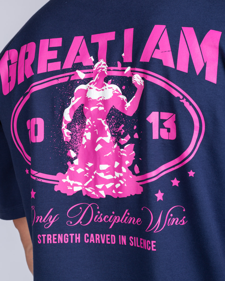 OVERSIZED T-SHIRT ONLY DISCIPLINE NAVY - Image 3