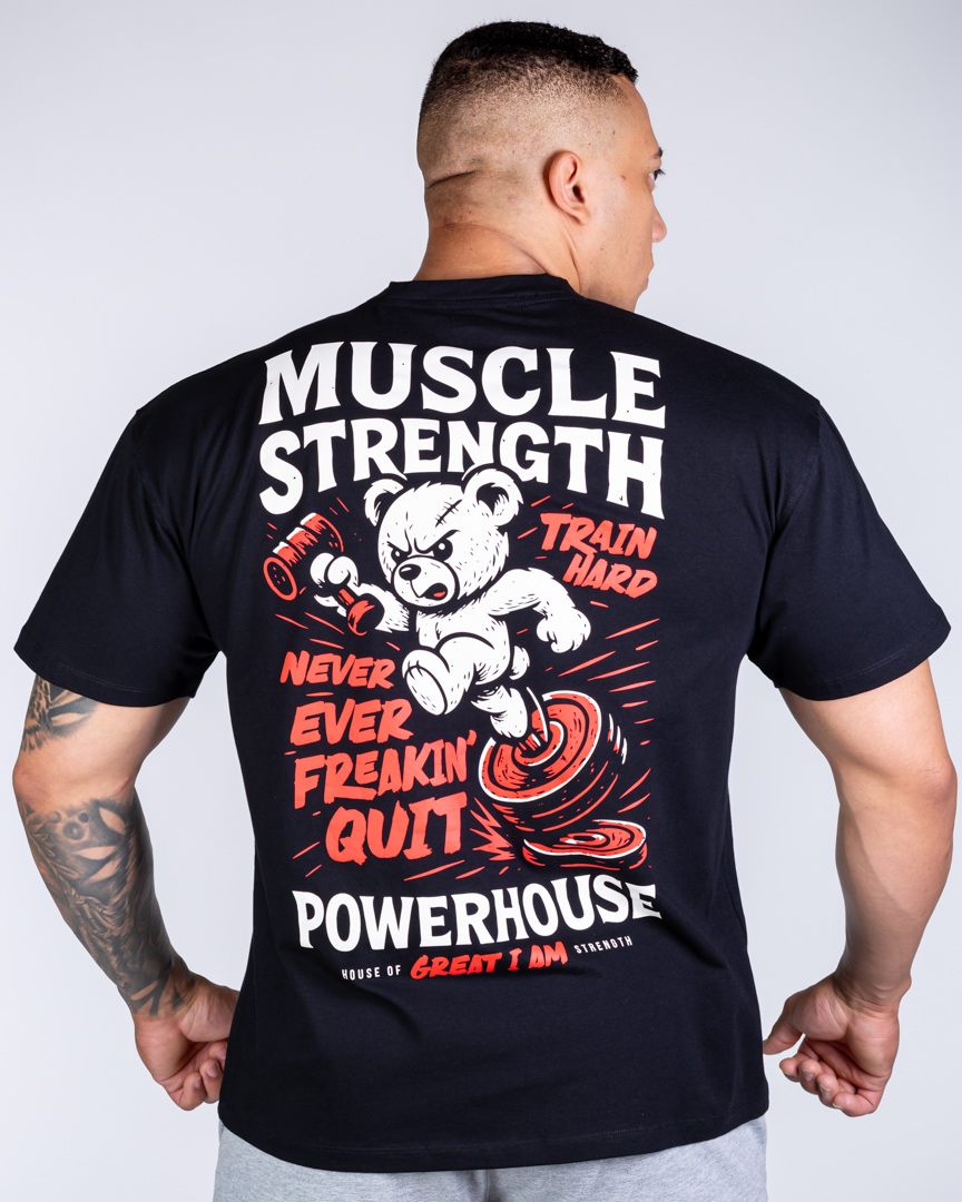 RELAXED T-SHIRT POWERHOUSE BLACK
