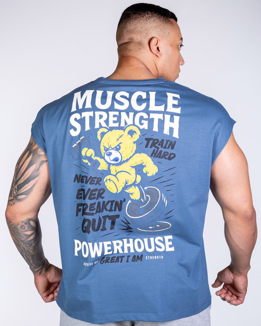SLEEVELESS T-SHIRT POWERHOUSE BLUE