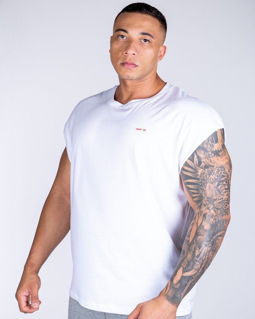 Alternative view of SLEEVELESS T-SHIRT POWERHOUSE WHITE