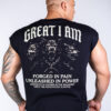 SLEEVELESS T-SHIRT FORGED IN PAIN CRACKED PRINT - Great I Am