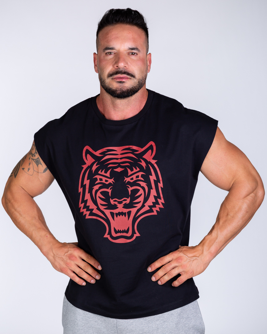 Alternative view of SLEEVELESS T-SHIRT WEIGHT OF IRON BLACK