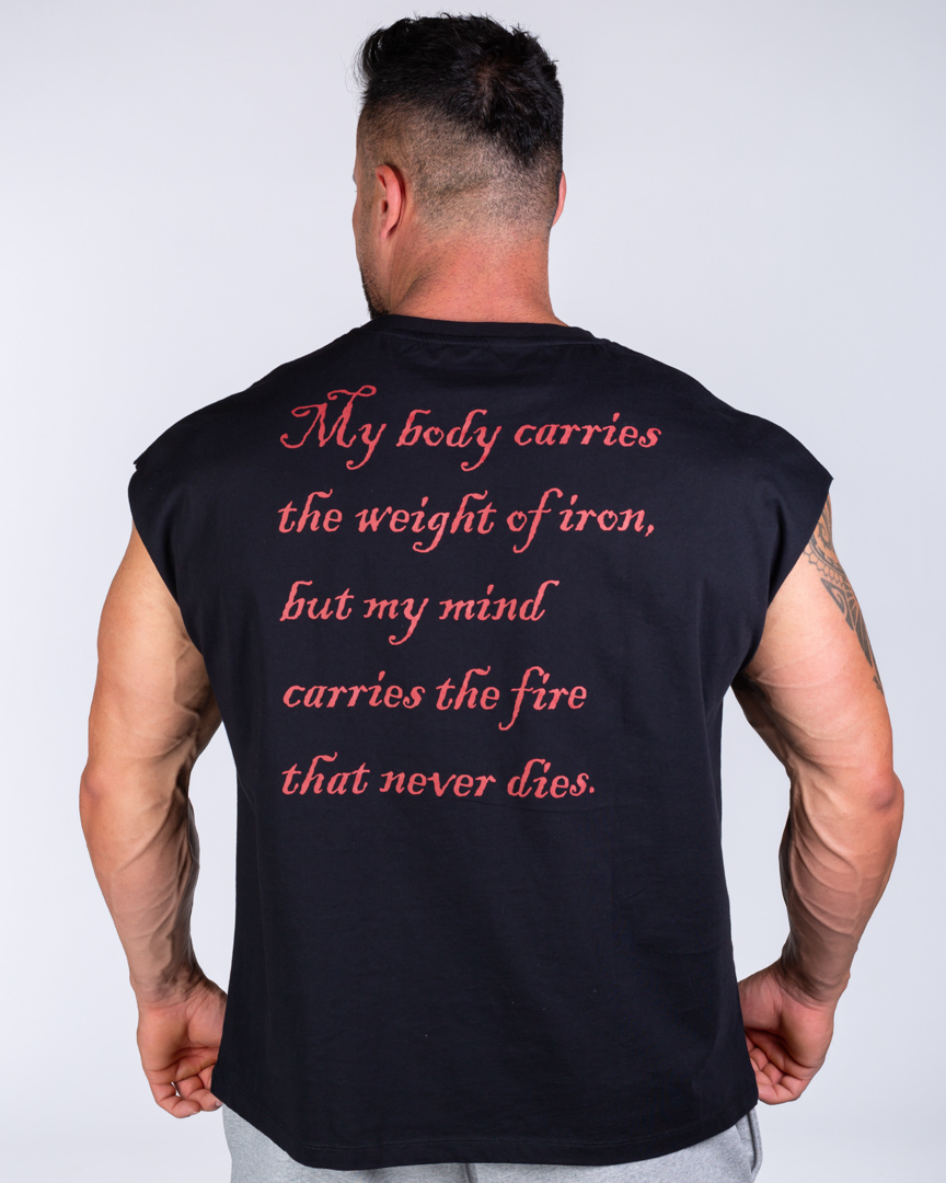 SLEEVELESS T-SHIRT WEIGHT OF IRON BLACK