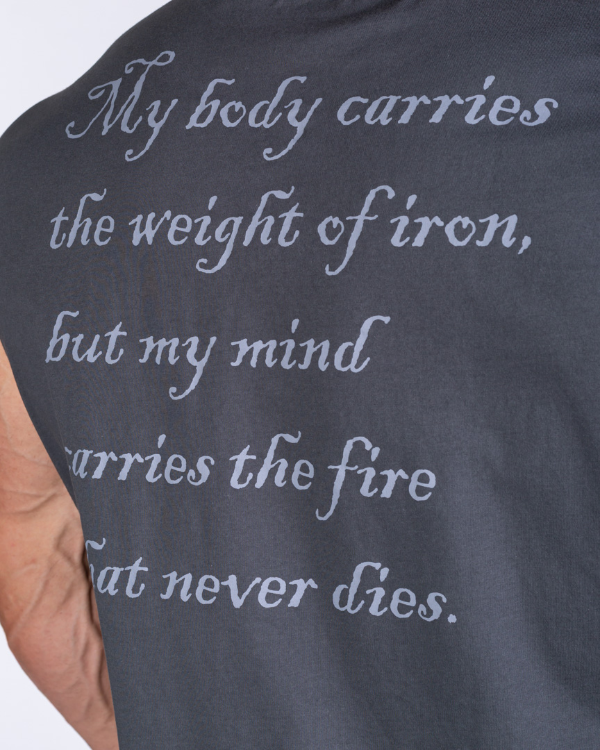 SLEEVELESS T-SHIRT WEIGHT OF IRON GREY - Image 6