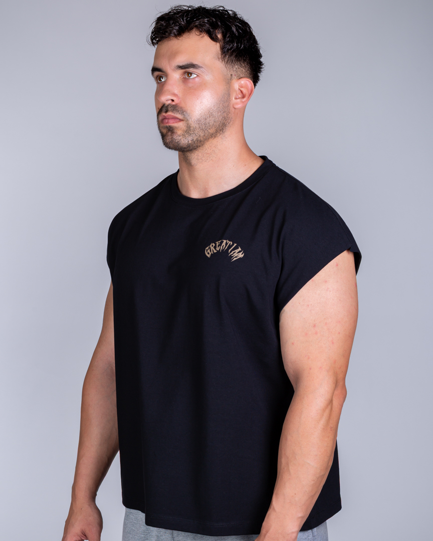 Alternative view of SLEEVELESS T-SHIRT NOT GIVEN BLACK