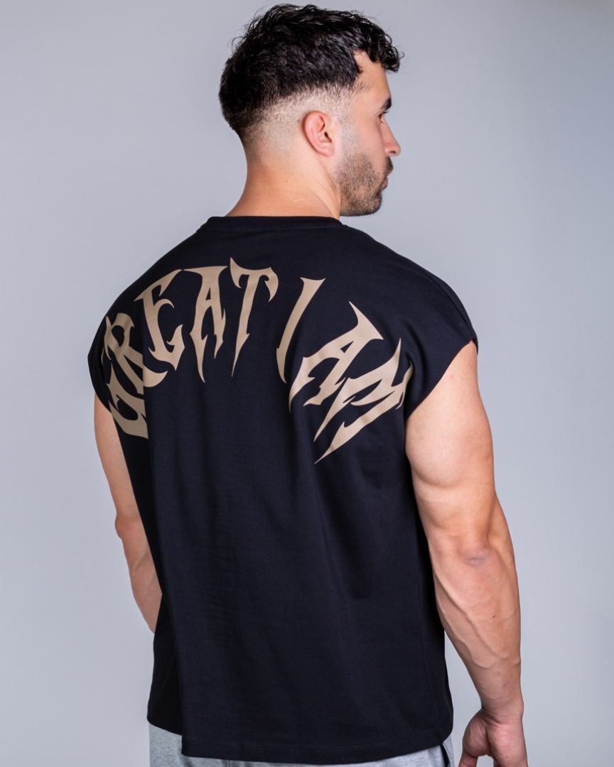 SLEEVELESS T-SHIRT NOT GIVEN BLACK