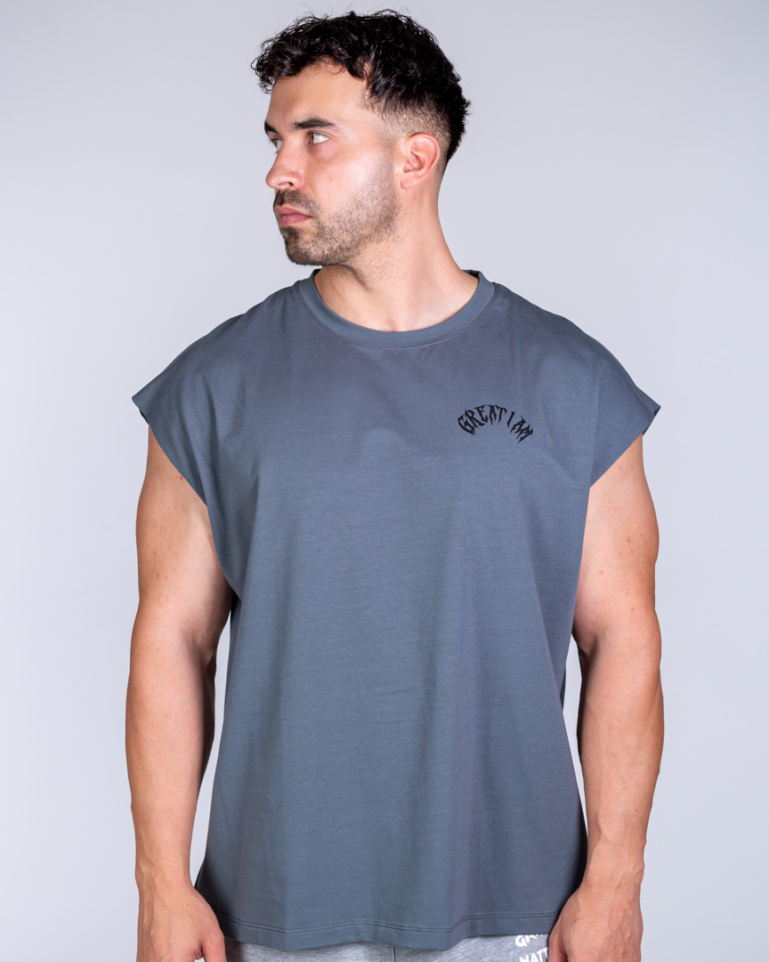 SLEEVELESS T-SHIRT NOT GIVEN GREY - Image 6