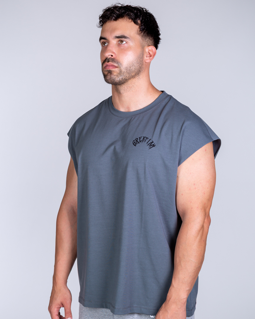 Alternative view of SLEEVELESS T-SHIRT NOT GIVEN GREY