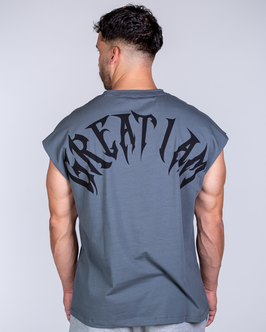 SLEEVELESS T-SHIRT NOT GIVEN GREY - Image 3