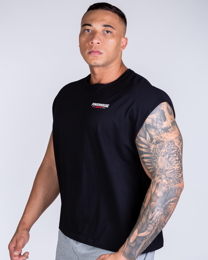 Alternative view of SLEEVELESS T-SHIRT POWERHOUSE BLACK