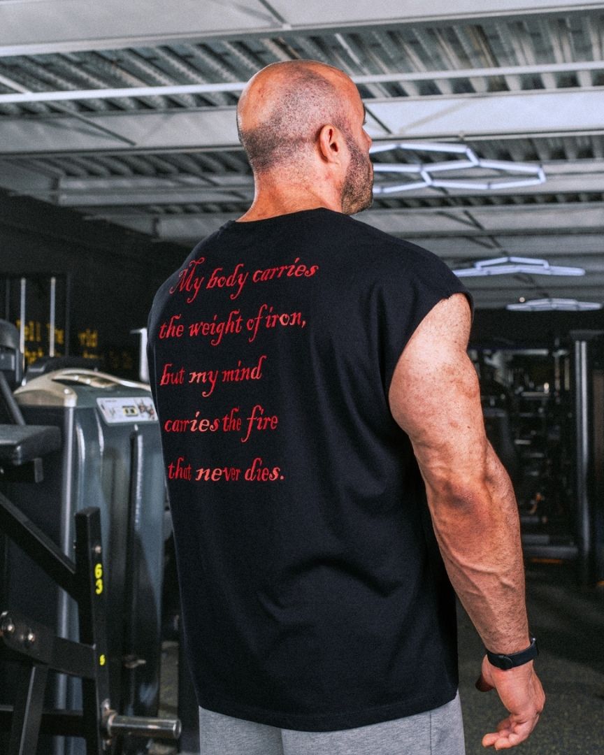 SLEEVELESS T-SHIRT WEIGHT OF IRON BLACK - Image 8