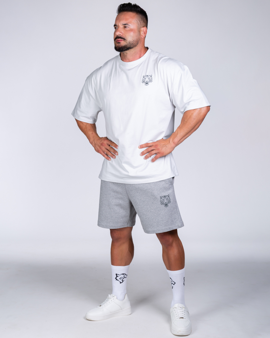 OVERSIZED T-SHIRT BICEPS OVER FEELINGS LIGHT GREY - Image 5