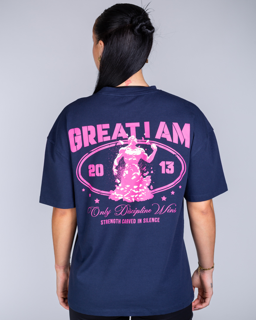 OVERSIZED T-SHIRT ONLY DISCIPLINE NAVY