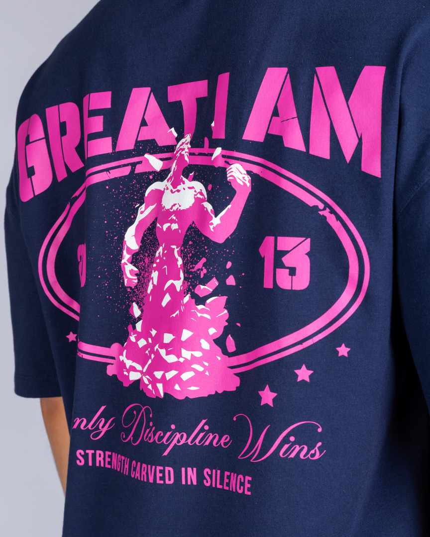 OVERSIZED T-SHIRT ONLY DISCIPLINE NAVY - Image 3