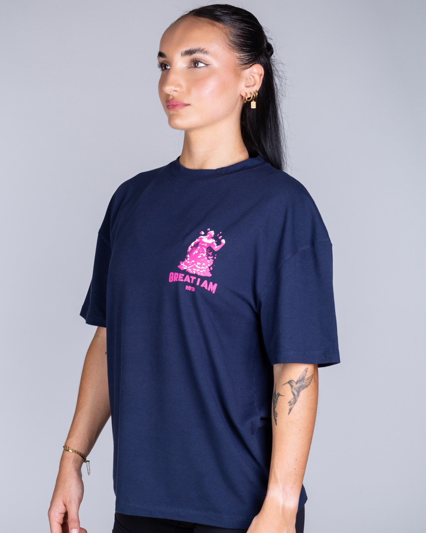 Alternative view of OVERSIZED T-SHIRT ONLY DISCIPLINE NAVY